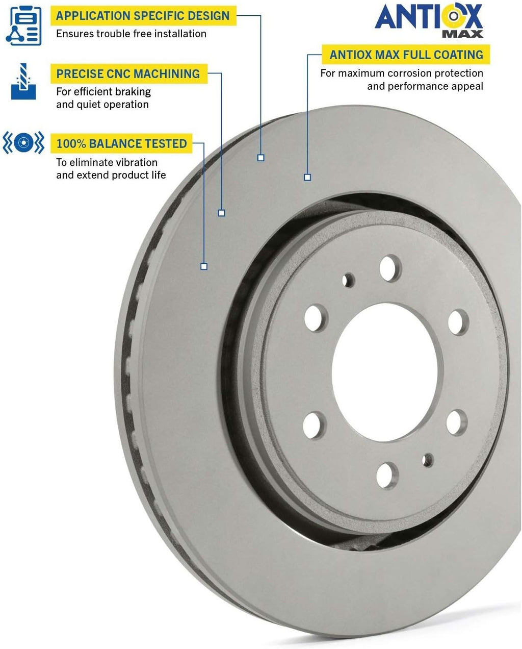 Front Brake Pads and Front Brake Rotor (2 Pack) P8787
