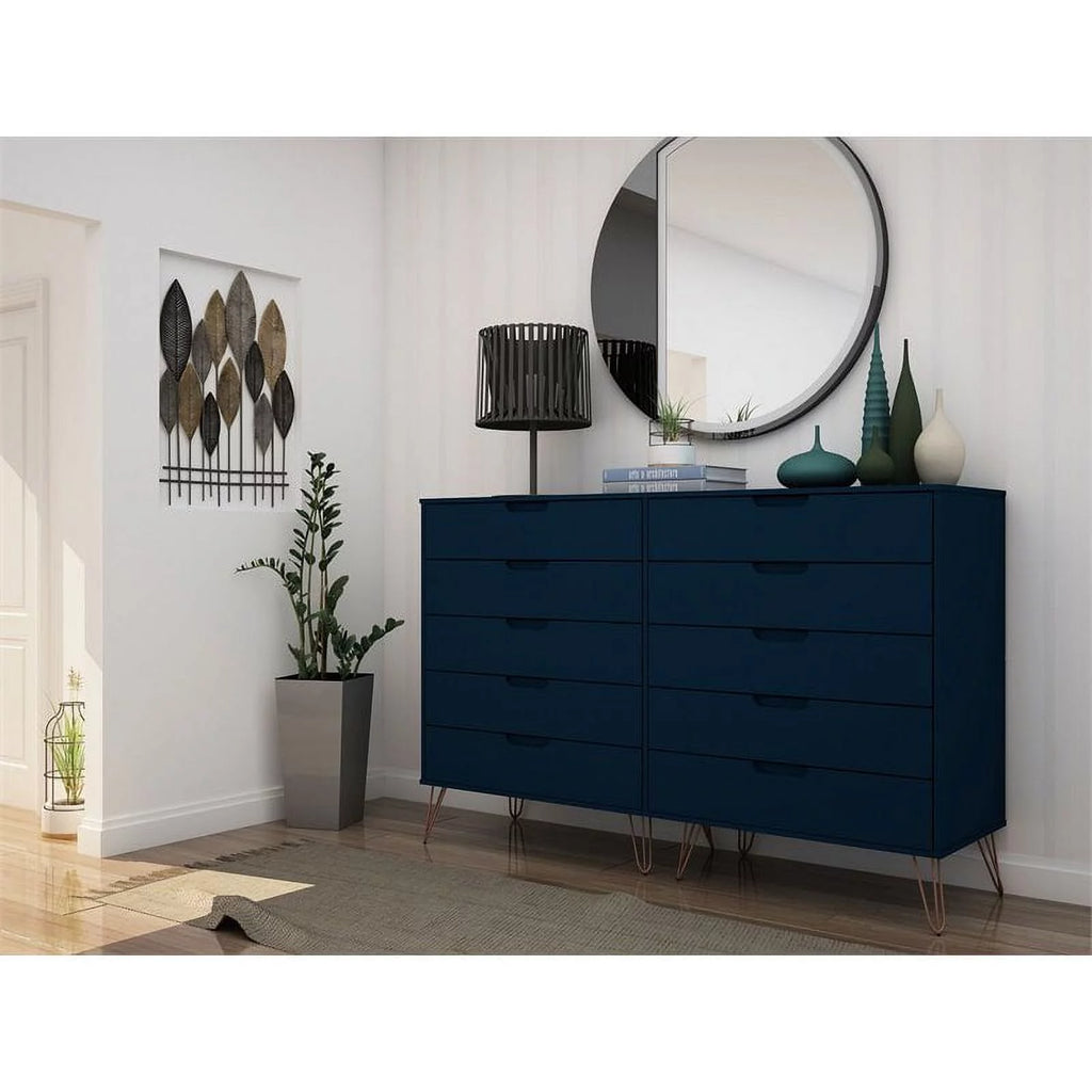 10 Drawer Contemporary Wood Dresser N20857