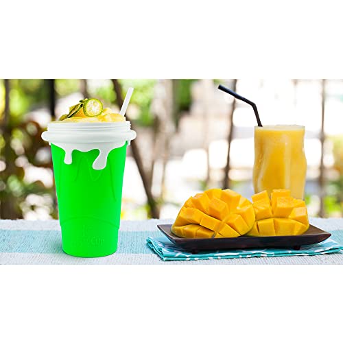 Blue Double Layers Silicone Slushy Cup Maker 500ml L4055