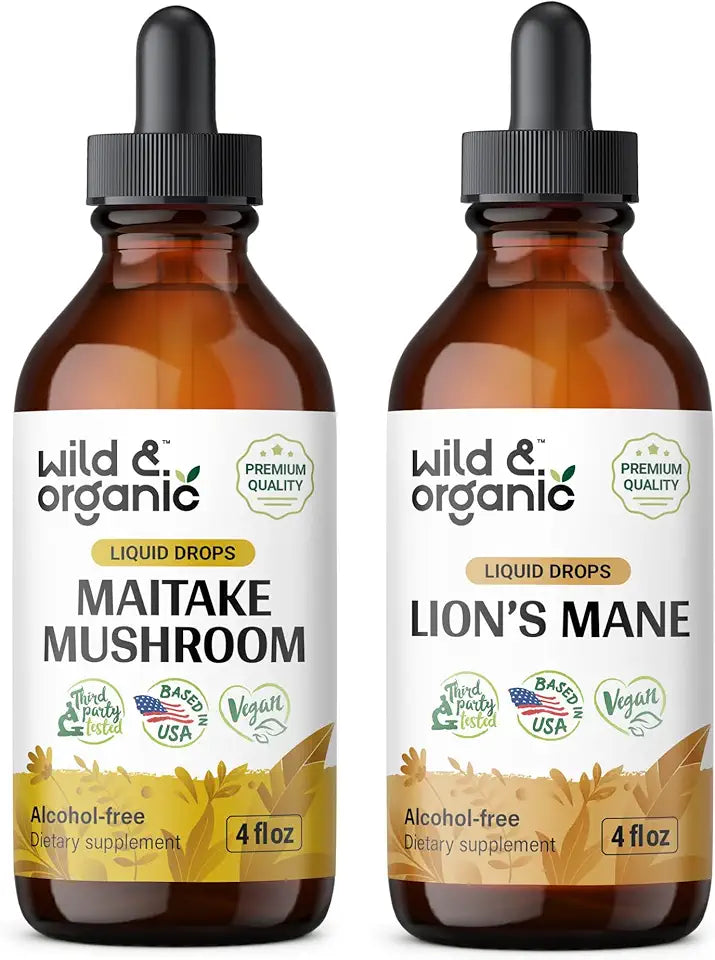 Maitake Mushroom Tincture 4 fl oz & Lion's Mane Tincture 4 fl oz H4924