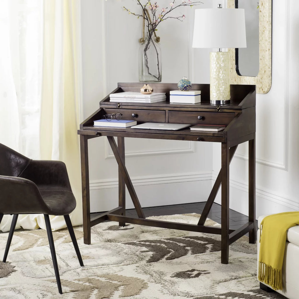 Writing Desk With Pull-Out Table Teak E869726