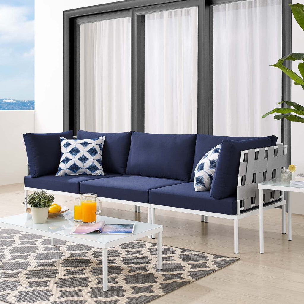 Grey Blue Navy Modern Outdoor Lounge Sofa O20043