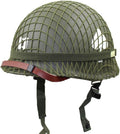 Green M1 Helmet Replica with Net and Chin Strap Pack of 2 Y243