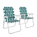 Folding Lawn Chairs 2-Pack Teal E1755