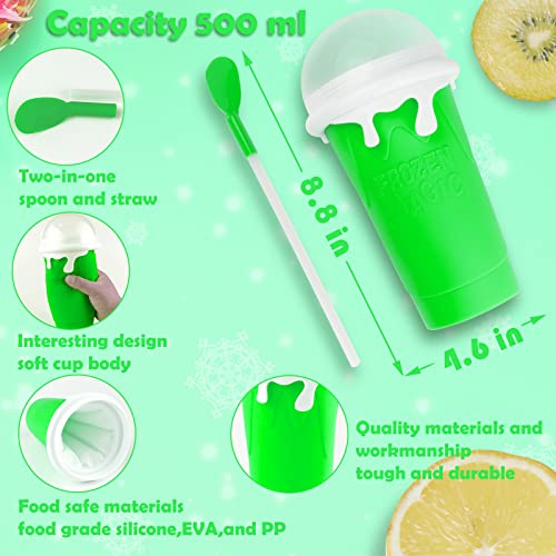 Blue Double Layers Silicone Slushy Cup Maker 500ml L4055
