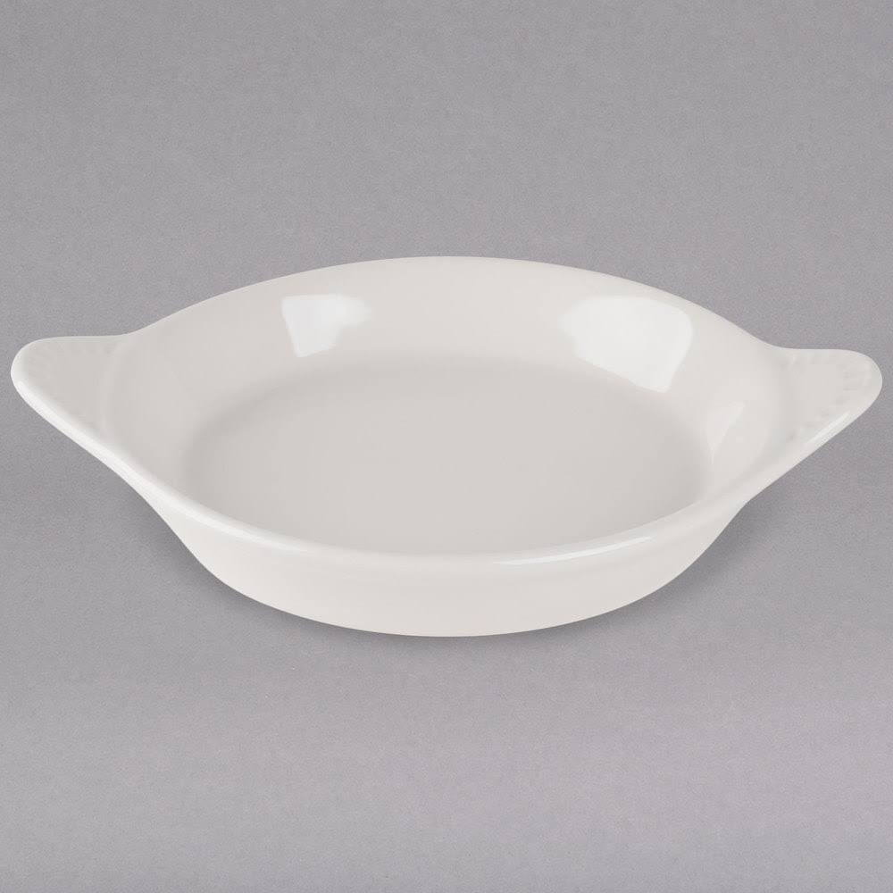 11 oz. Eggshell Round China Egg Dish - 12/Case B2188