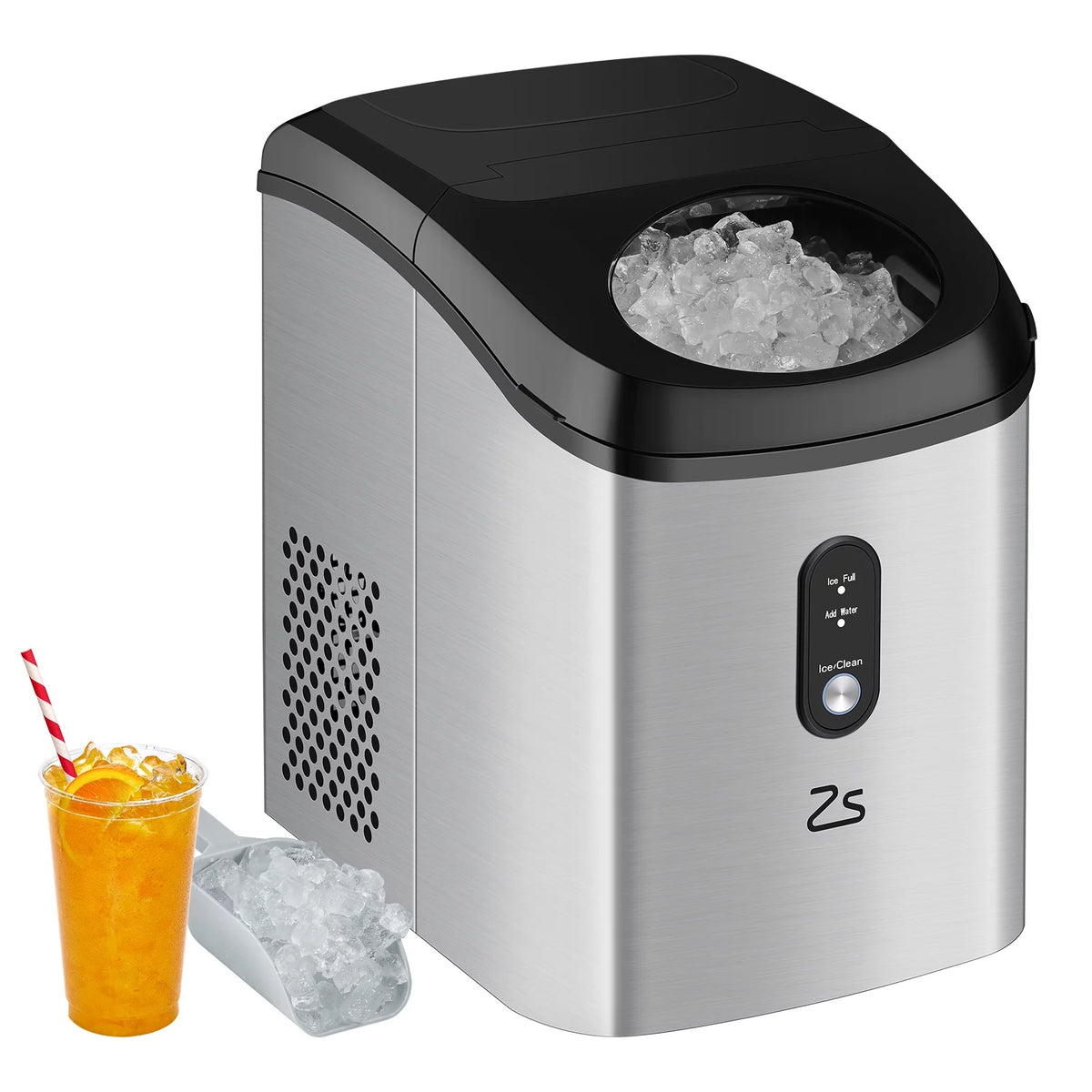 Portable Countertop Ice Maker with Ice Scoop and Basket X309