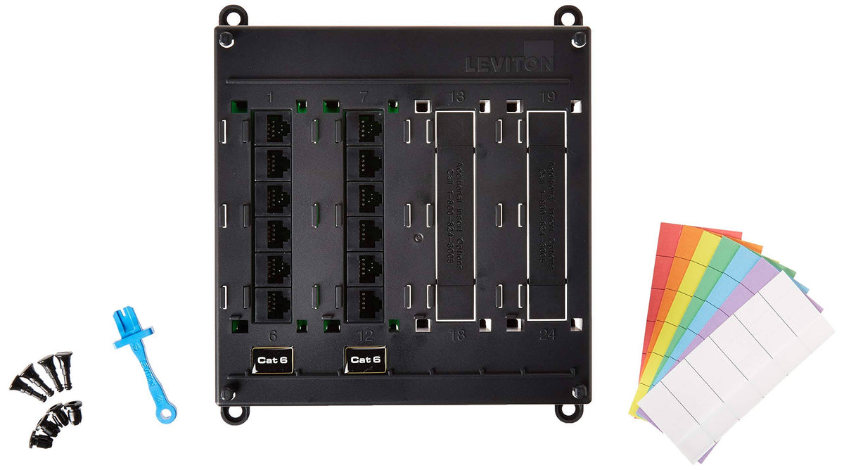 Patch Panel - CAT 6 - RJ-45 X 12 - Black ABS plastic - 12 ports R429