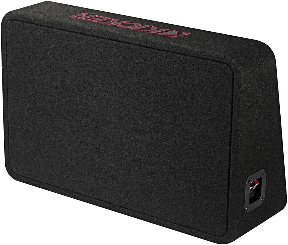 12" Loaded Square Thin Sub Box with Amplifier and Amp Install Kit M24722