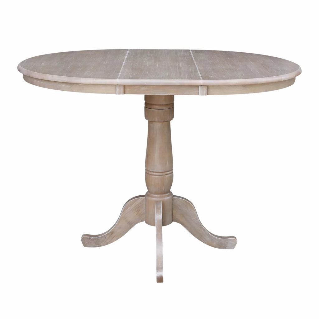 36" Round Top Pedestal Table with 12" Leaf R7355