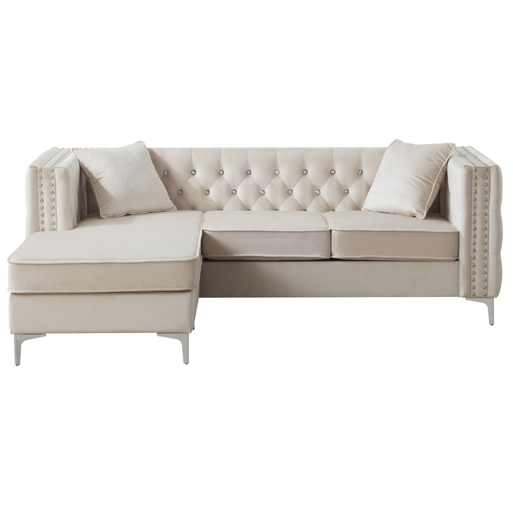 Ivory Sofa Chaise U132599