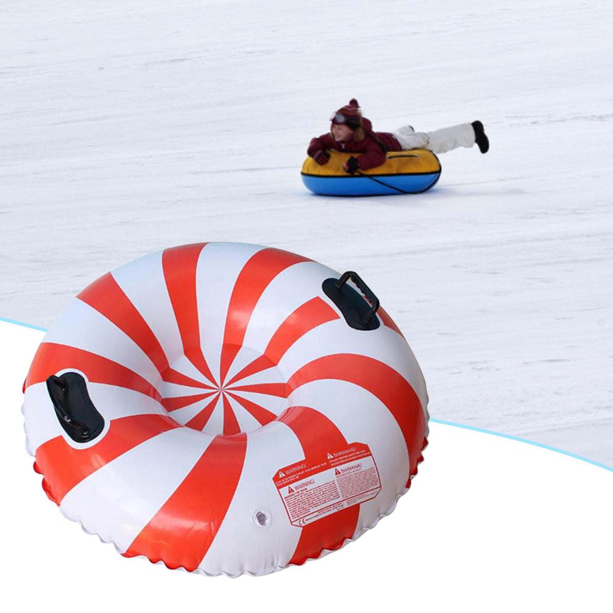 Inflatable Ski Ring with Reinforced Handles O4557