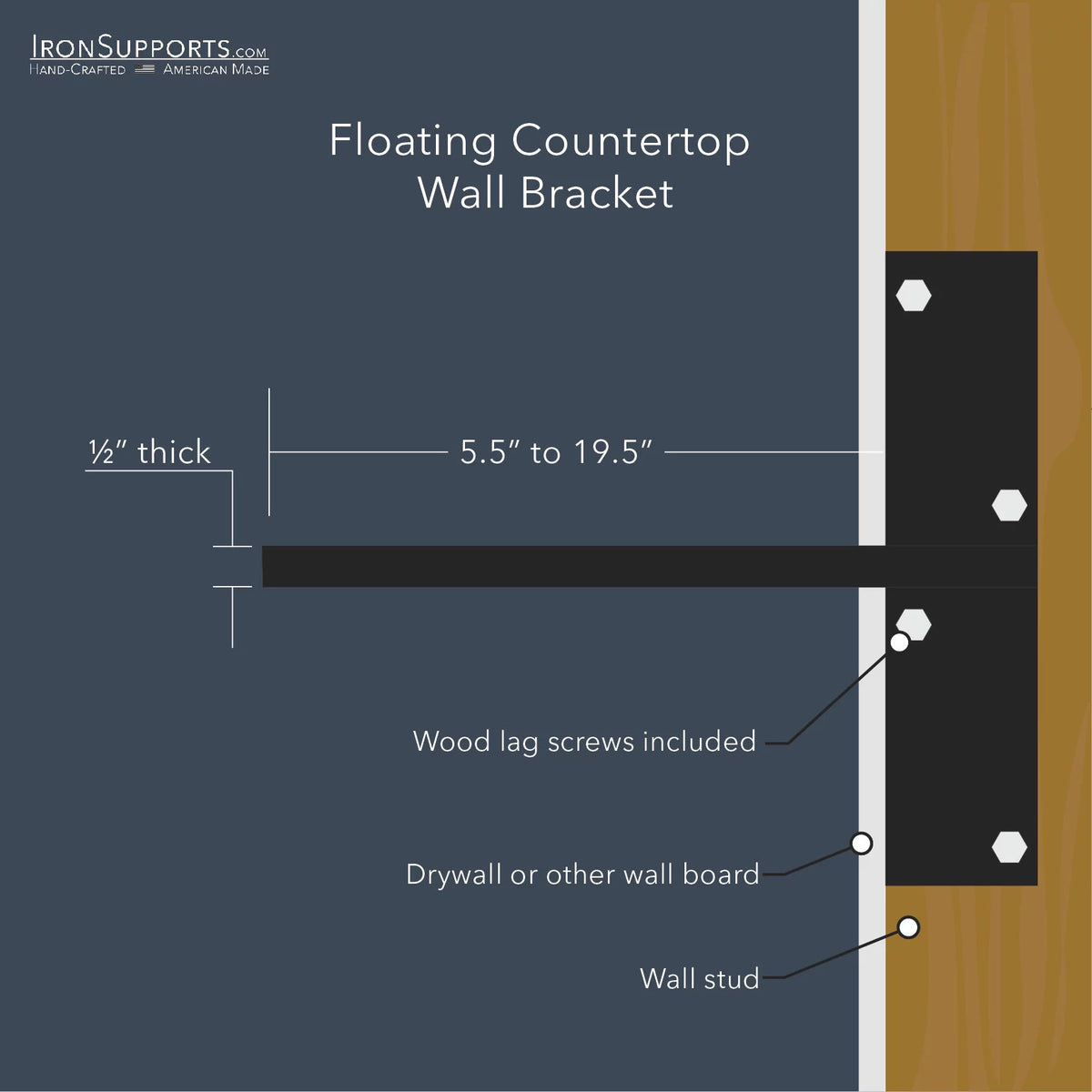 Floating Countertop Wall Bracket N7400