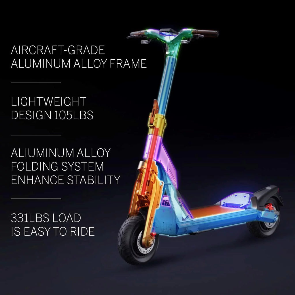 3000W Motor 43.5 Miles Long Range Dual Suspension 11" Tires Foldable Scooter Y324