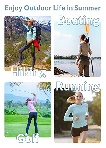 Women's UPF 50+ Sun Shirts Long Sleeve UV Protection Rash Guard Lightweight Quick Dry Hiking Tops F912