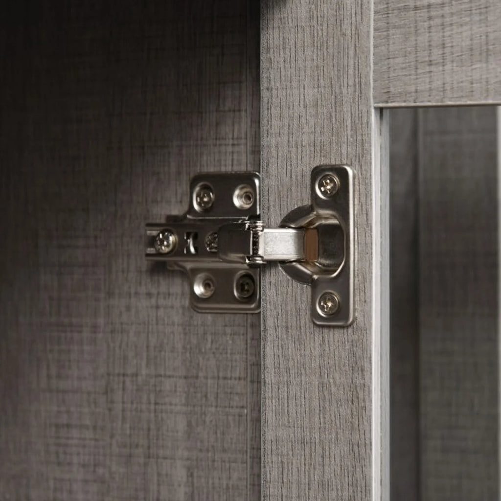 Gray Wooden Bathroom Floor Cabinet X948