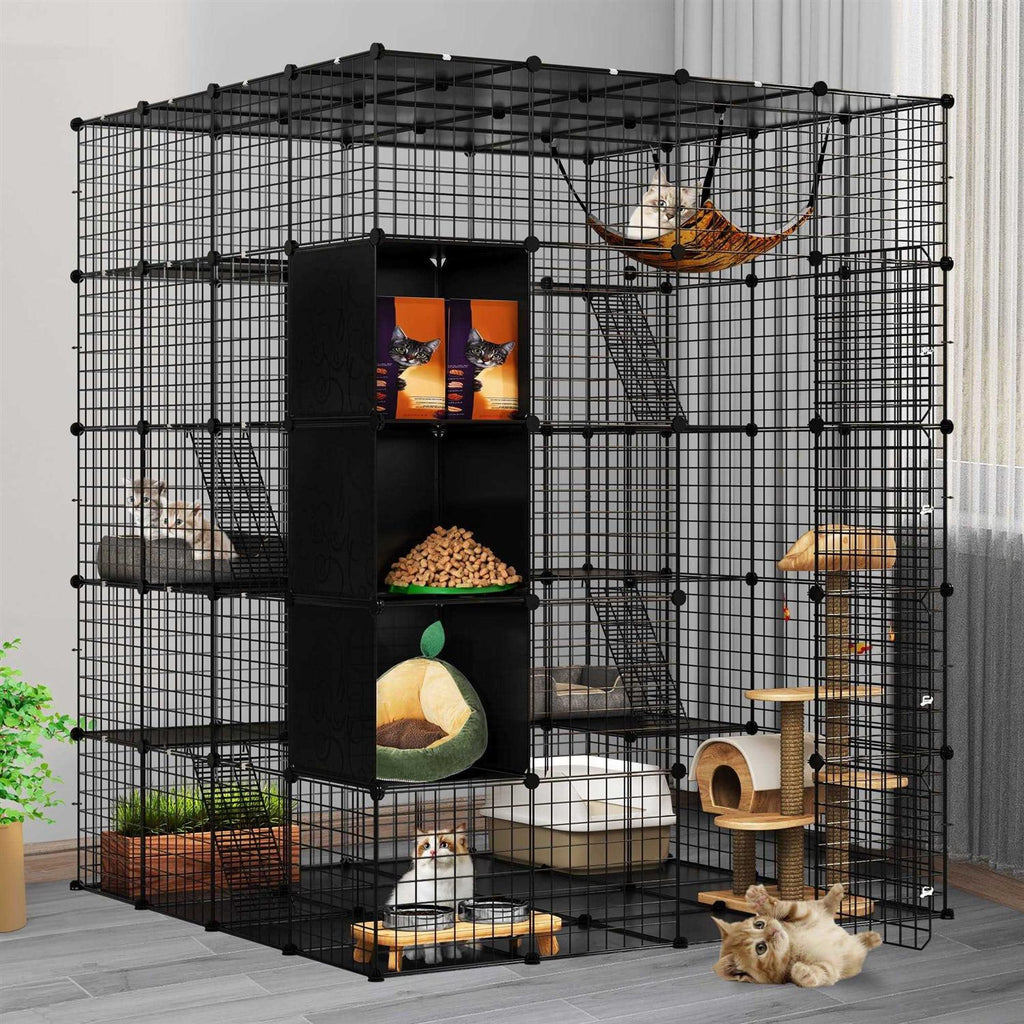 Large 5-Tier Cat Cage with Hammock P415111