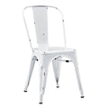 Antique White Metal Cafe Chair W173059