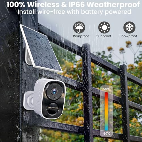 2K Wireless Outdoor Security Camera with Spotlight Siren Alarm A935030