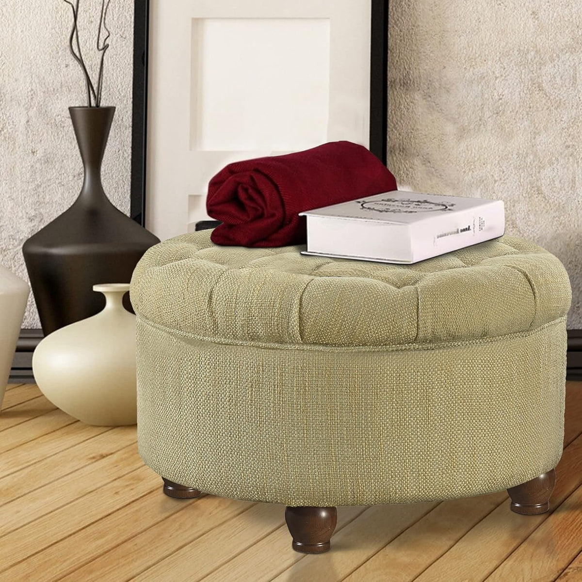 Wooden Ottoman with Lift Off Lid H893
