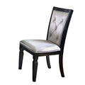 Silver and Black Wooden Side Chair Set of 2 F703