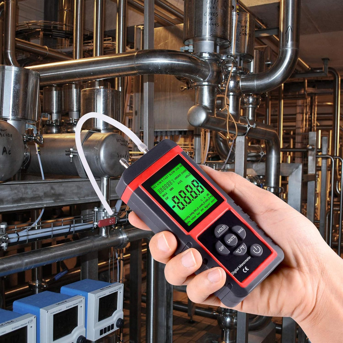 Digital Air Pressure Meter Differential Pressure Gauge H2651