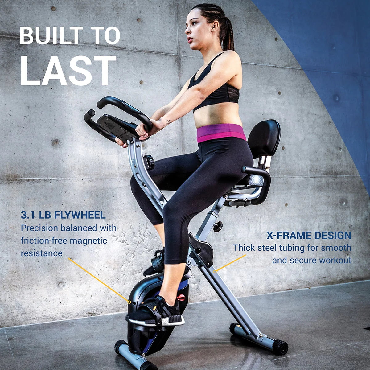 Compact Upright Folding Bike with Magnetic Resistance R57631