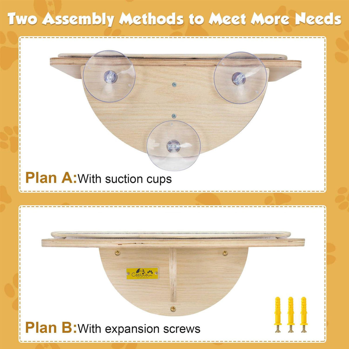 Cat Window Perch with Suction Cups F359