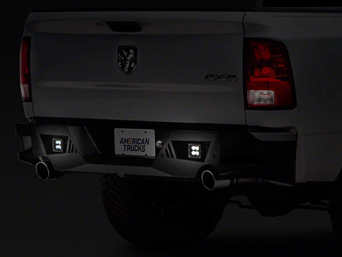 Textured Black Rear Bumper with LED Spot Lights L7332