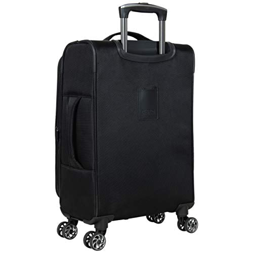 Black 20-Inch Lightweight Softside Expandable 8-Wheel Spinner Luggage K100