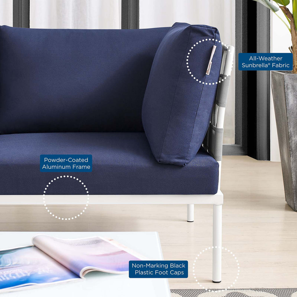 Grey Blue Navy Modern Outdoor Lounge Sofa O20043