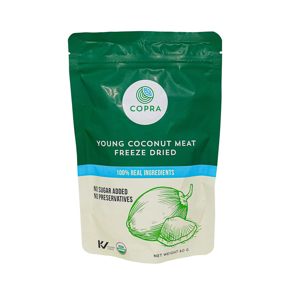 Young Thai Coconut Freeze-Dried Meat, Case of 10 Q1173