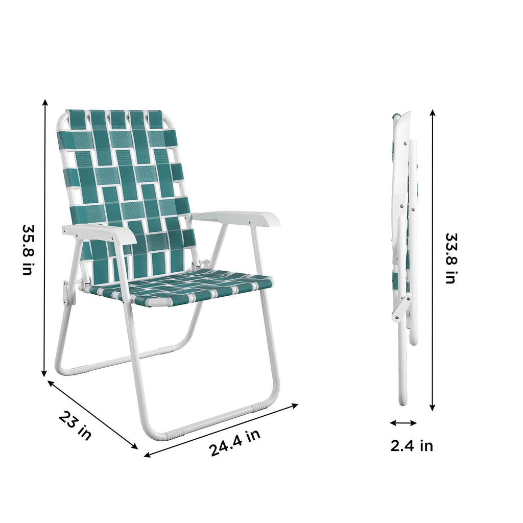 Folding Lawn Chairs 2-Pack Teal E1755