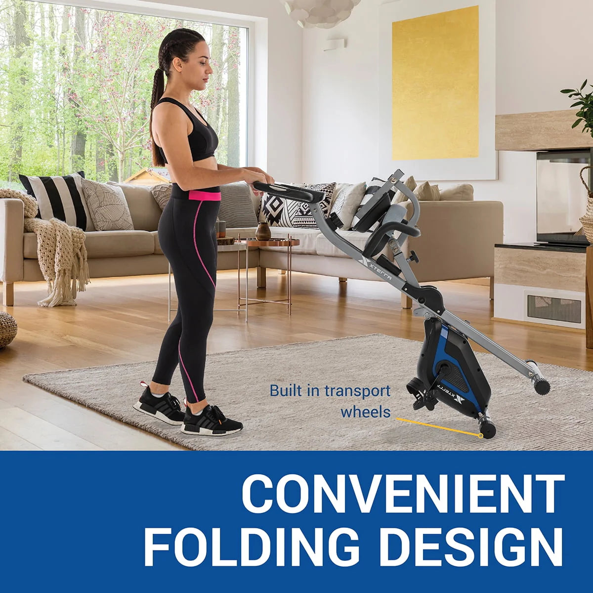 Compact Upright Folding Bike with Magnetic Resistance R57631
