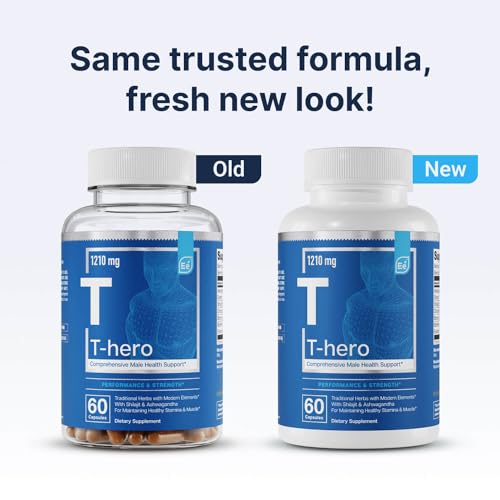 Male Health Supplement with Shoden Ashwagandha, Shilajit, DIM, 60 Caps V3584