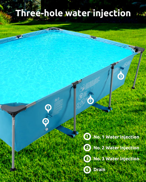 10 ft Above Ground Rectangular Frame Swimming Pool H8434