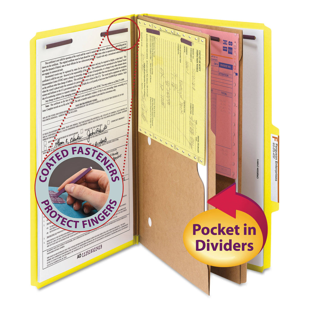 Pressboard Classification Folders with 2 Pocket Dividers M8631