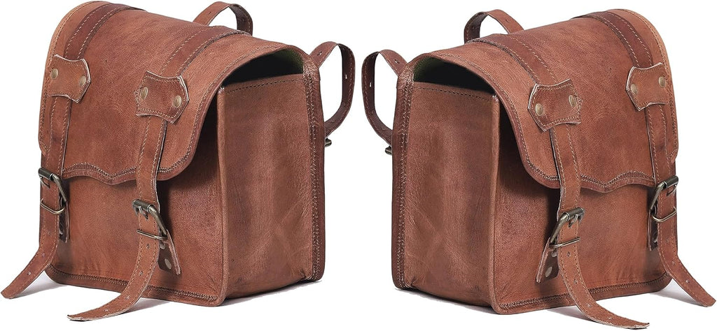 Leather Motorcycle Saddlebags (Set of 2) M684139