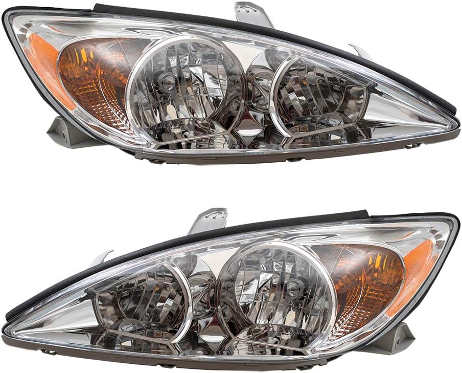Halogen Headlights Set with Chrome Bezels T7851