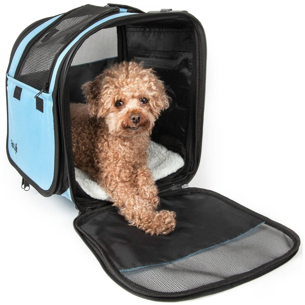 Brown Wheeled Travel Pet Carrier D4372