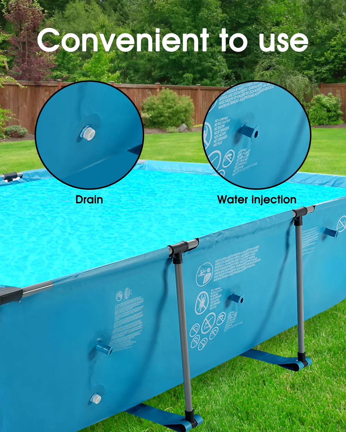 10 ft Above Ground Rectangular Frame Swimming Pool H8434