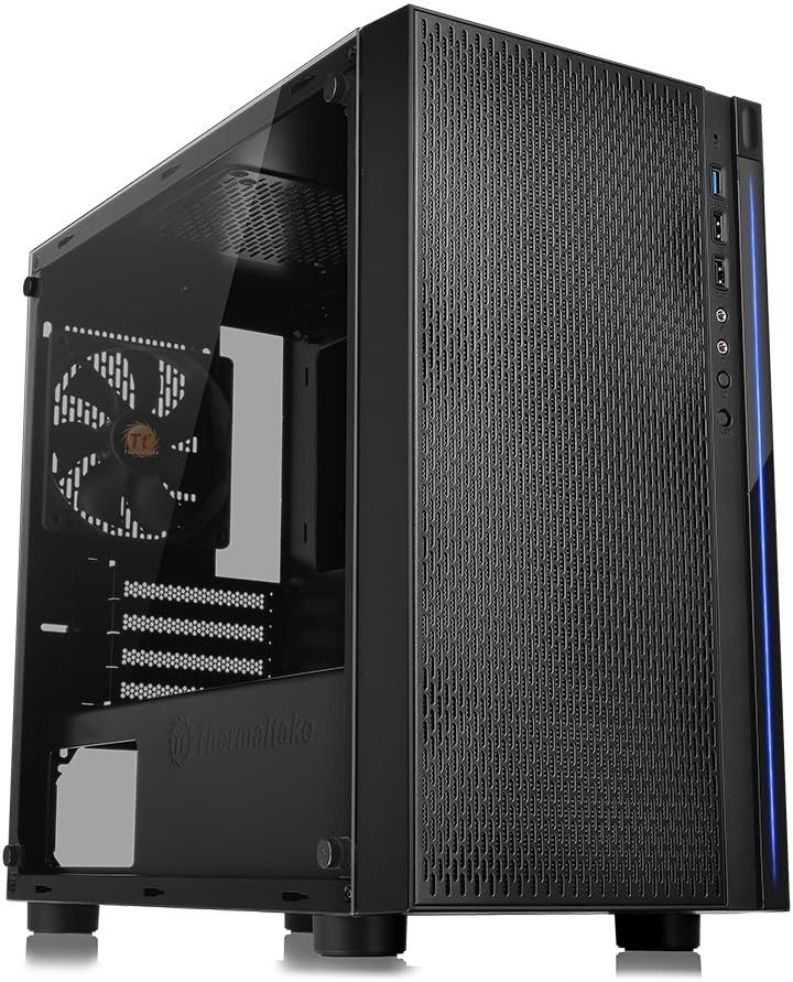 Tempered Glass RGB ATX Mid Tower Case with 120mm Rear Fan R42986