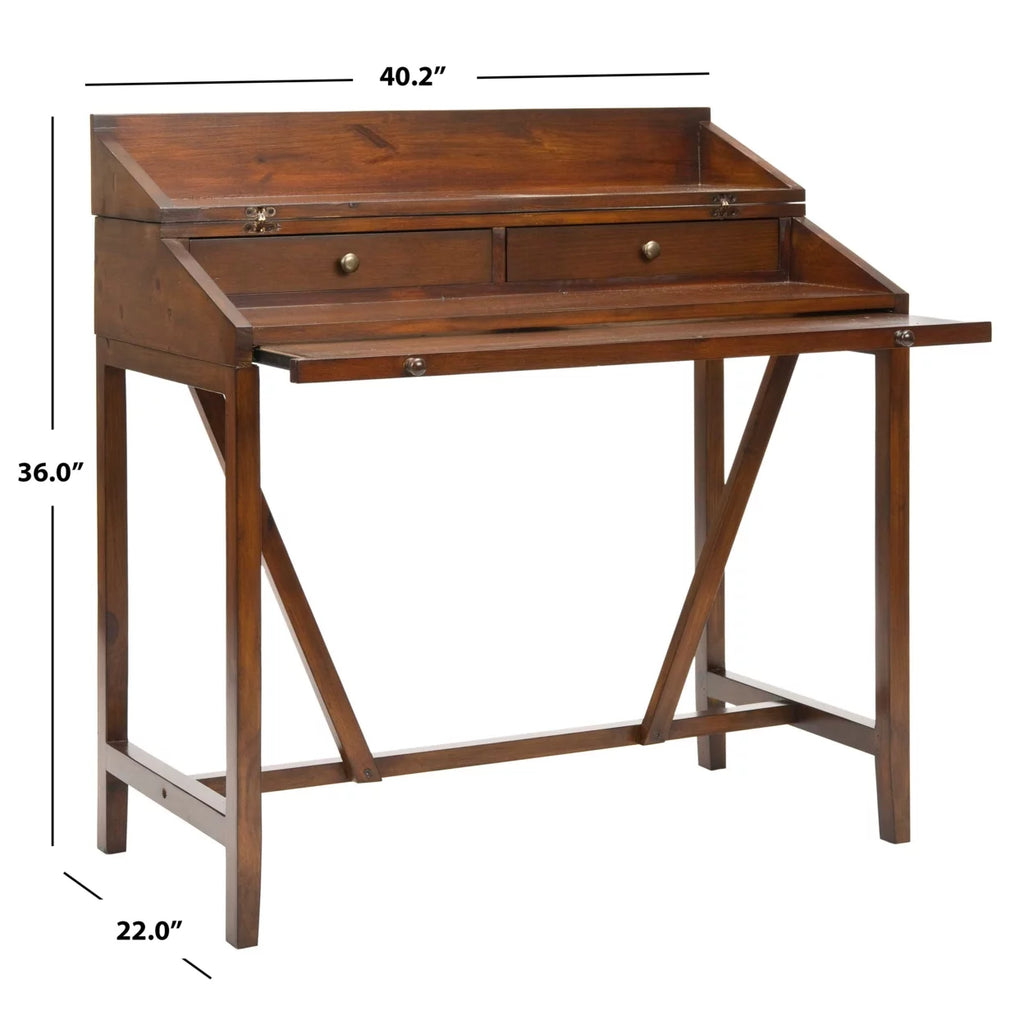 Writing Desk With Pull-Out Table Teak E869726