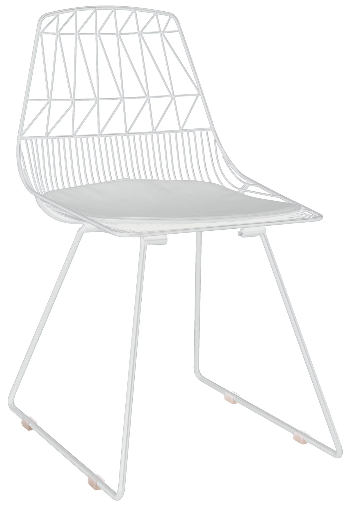 French White Metal Dining Chair Set of 2 R3484