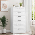White 6 Drawer Tall Dresser L6302