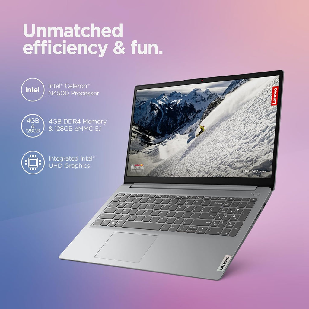 15.6" FHD Laptop with 4GB Memory 128GB Storage Intel Celeron N4500 Cloud Grey I192