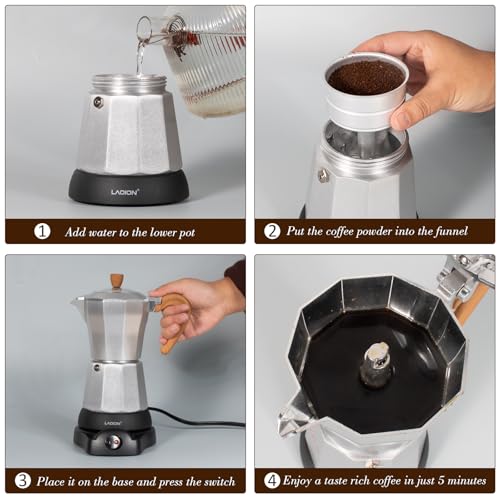 6 or 3cup Electric Espresso Coffee Maker P44283