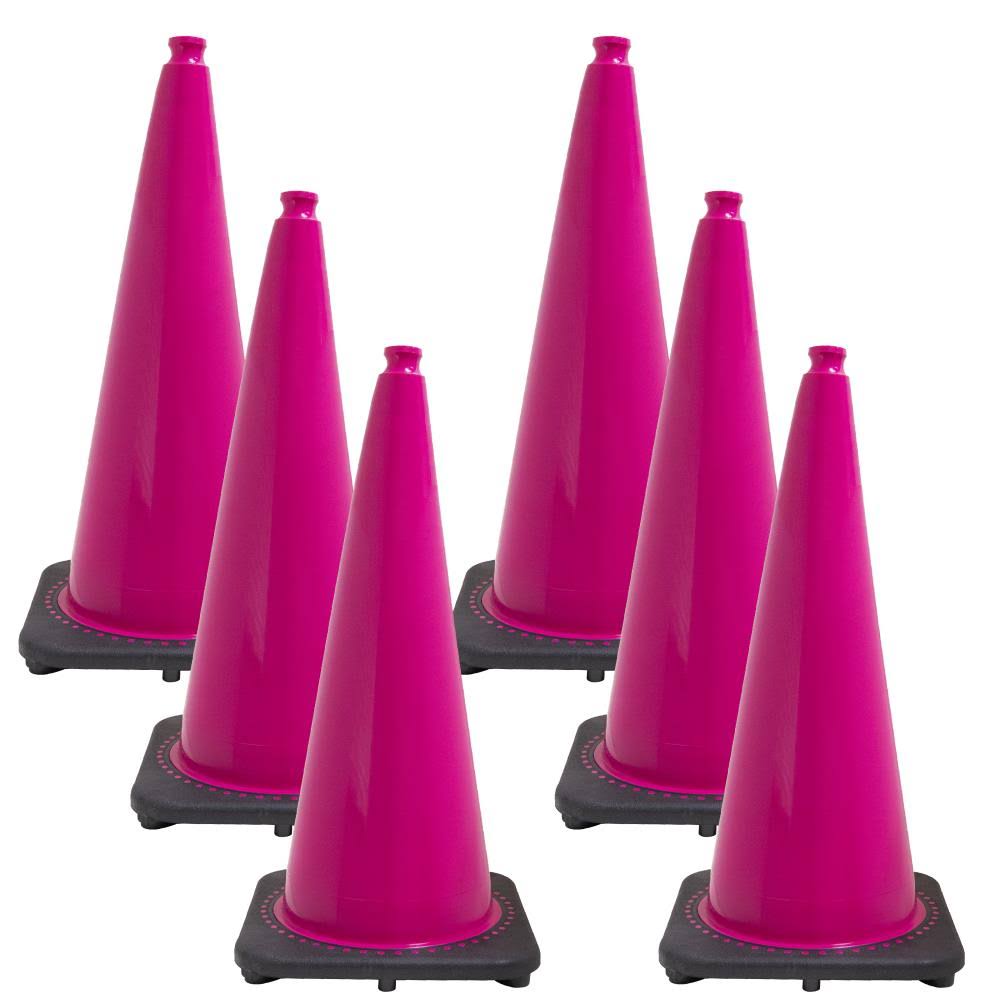 28 Safety Pink Traffic Cones U1850