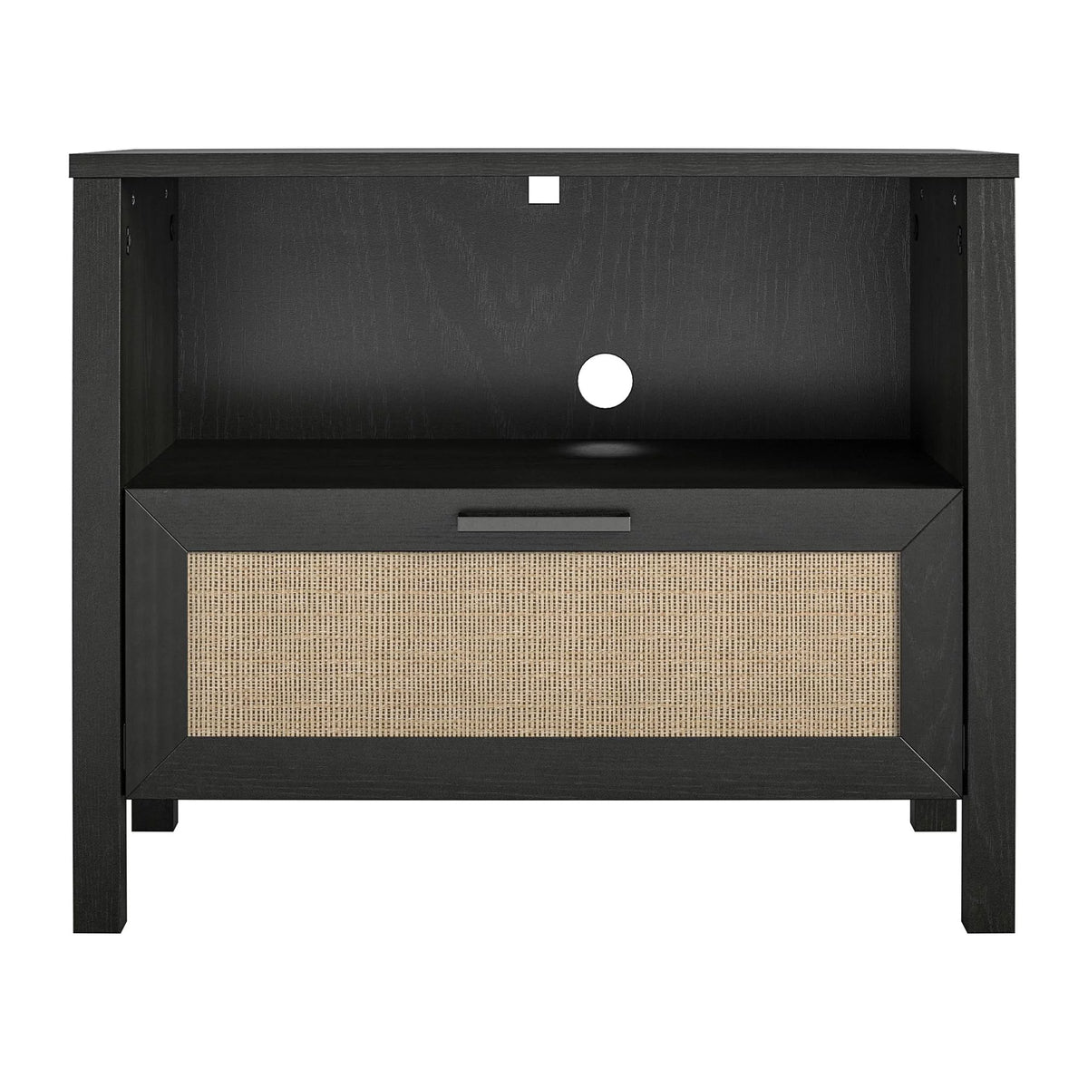 Black 1 Drawer Nightstand P4498