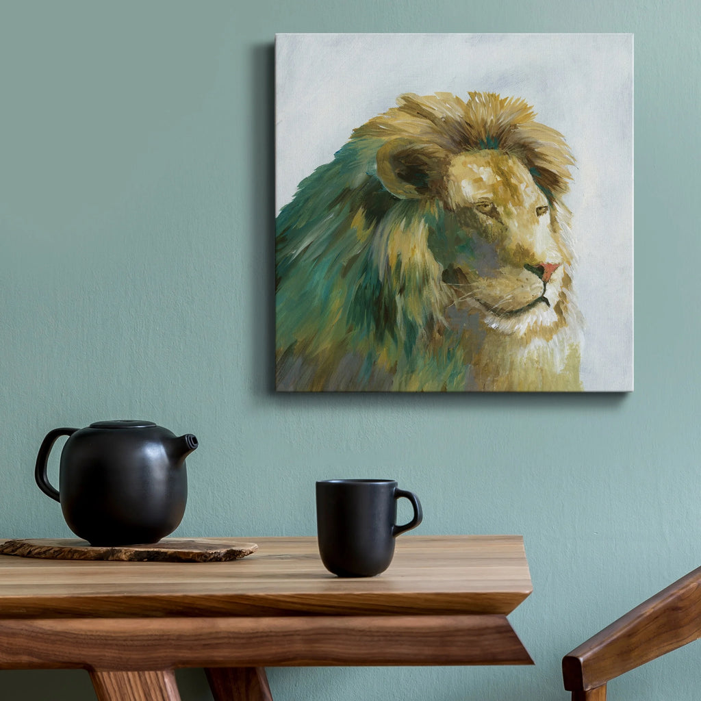 Jade Lion Gallery Wrapped Canvas 10X10 D16763